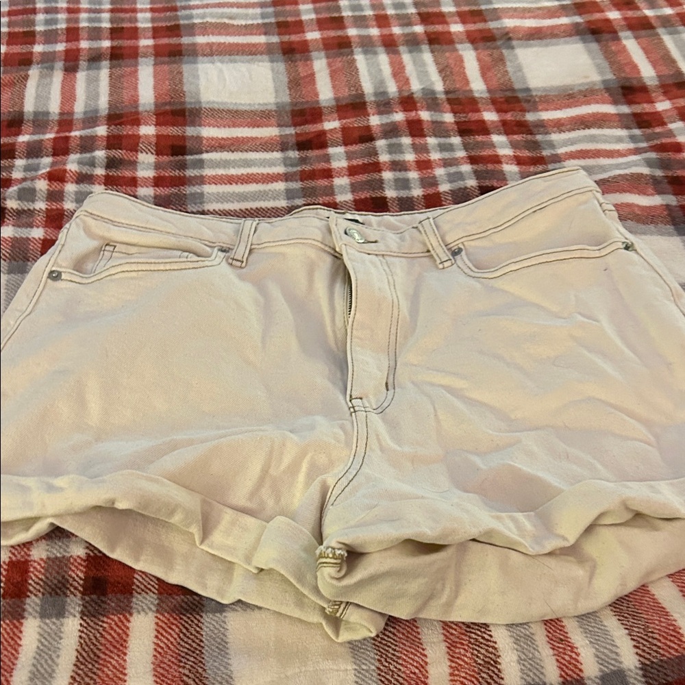Wild Fable Cream Jean Shorts